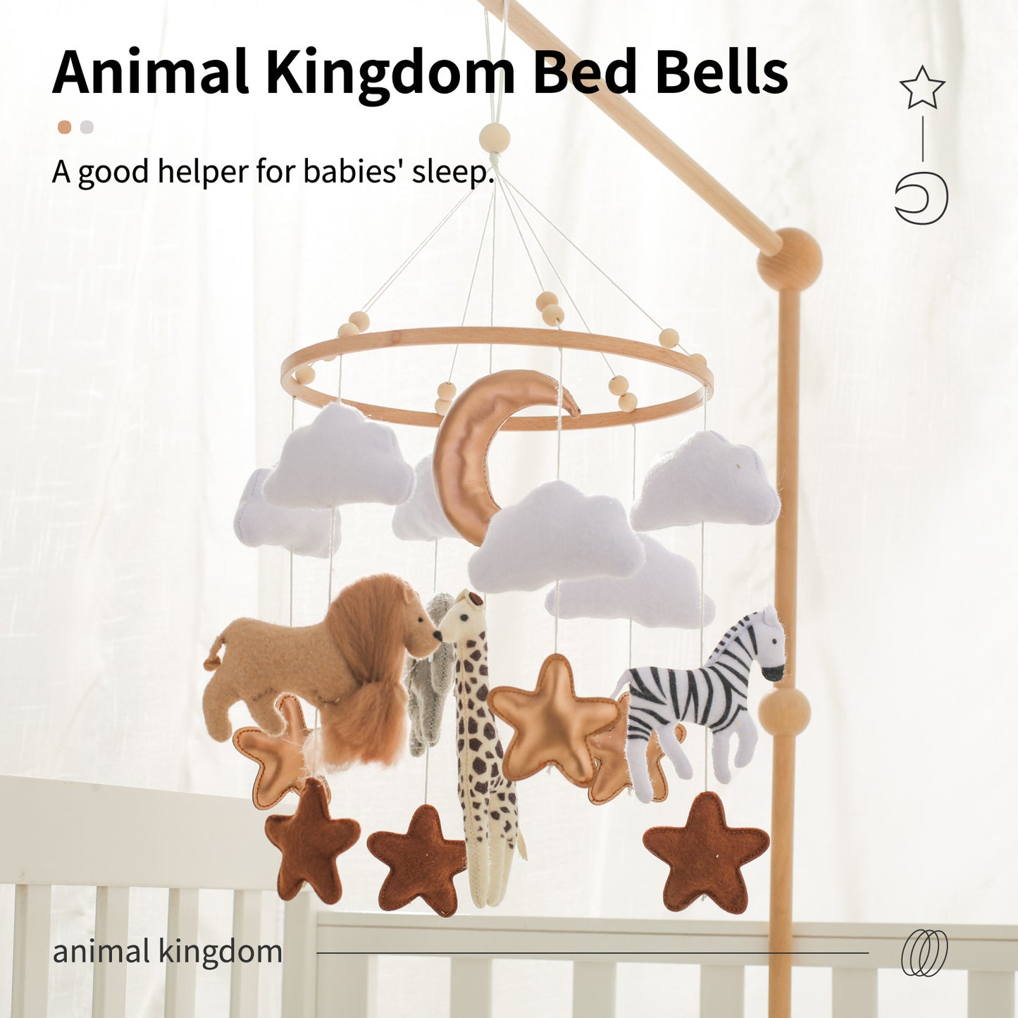 Nebulaxa™ Forest Animal Clouds Stars Crib Mobile