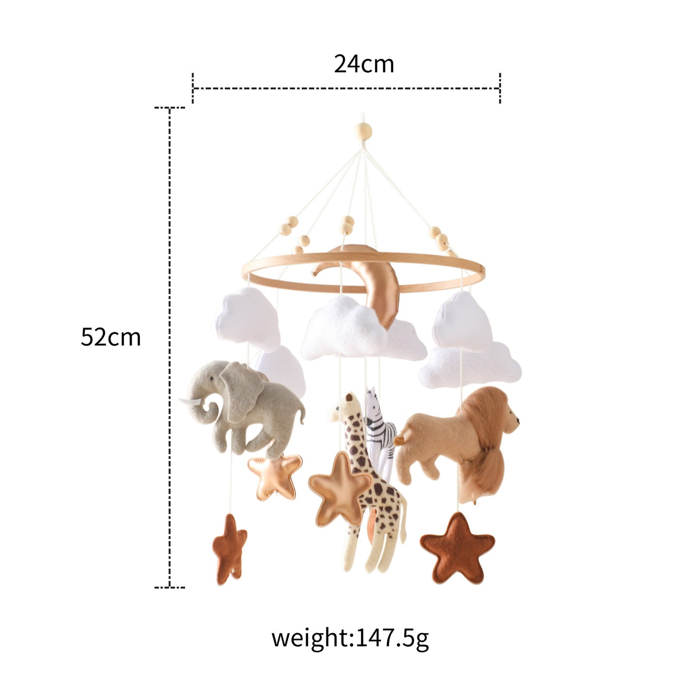 Nebulaxa™ Forest Animal Clouds Stars Crib Mobile