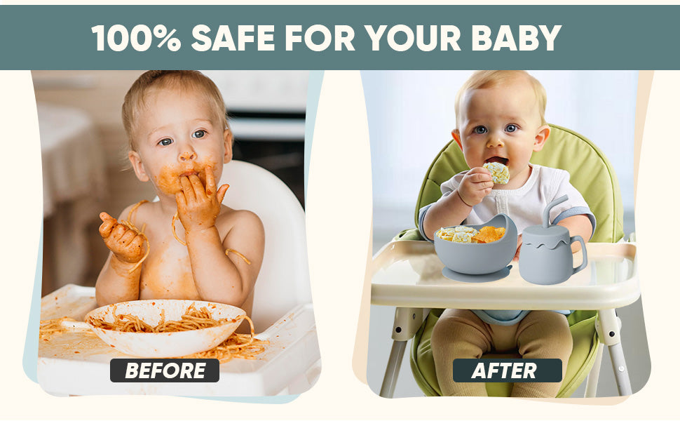 Nebulaxa™ 10 Piece Silicone Feeding Set GREEN