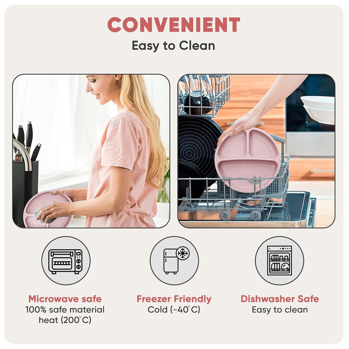 Nebulaxa™ 10 Piece Silicone Feeding Set PINK